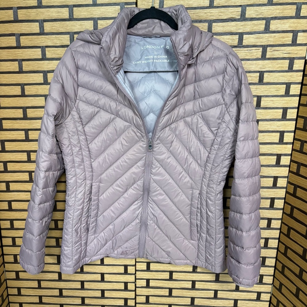 London Fog Mauve Light Weight Packable Jacket Size Large